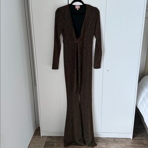 Show Me Your MuMu Glittery Black Jumpsuit